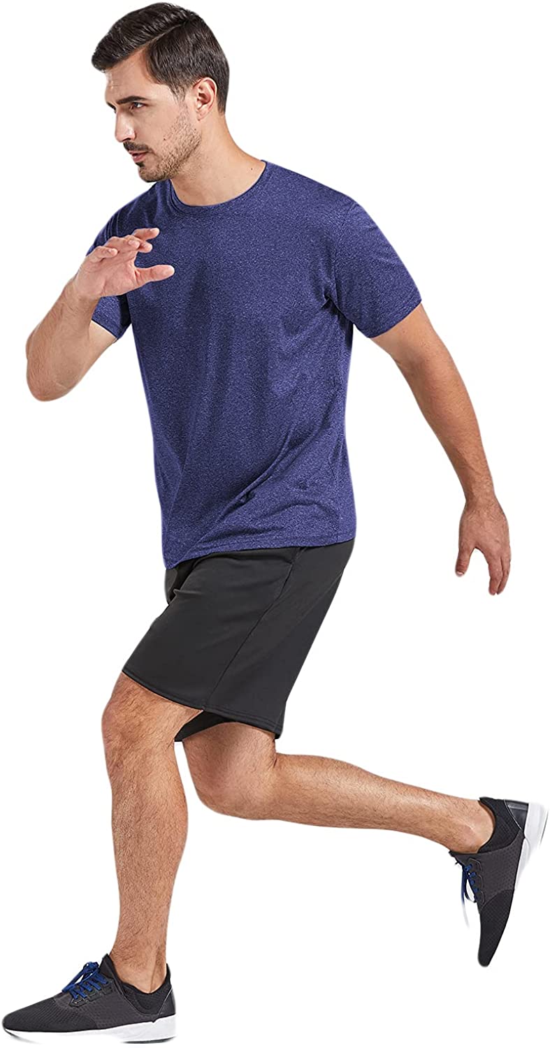 260430033524977_1 5 Pack Men's Dry Fit T Shirts, Athletic Running Gym Workout Short Sleeve Tee Shirts for Men - Image 1